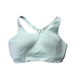 Athleta Womens Sports Bra 38C Light Blue Racerback Wireless Comfort Pullover
